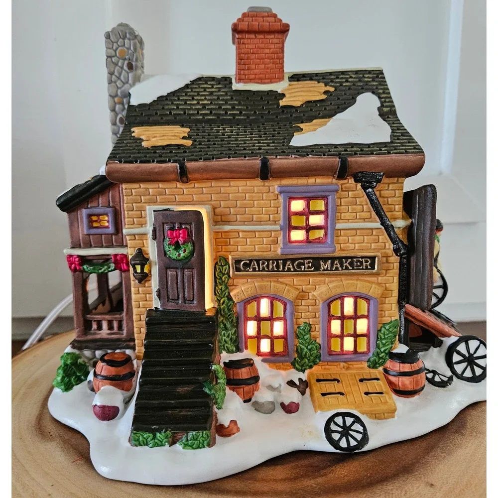 Carole Towne Collection Lemax The Carriage Maker 2002 Lighted Christmas Village